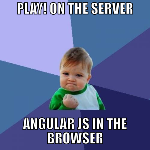 Play! on the server, Angular in the browser